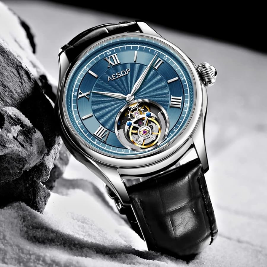 Hemudu トゥールビヨン 手巻き時計 Amazon.com: HEMUDU Original Tourbillon Mechanical Skeleton